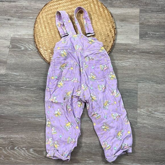 Vintage 90’s‎ cat and pony print corduroy overalls purple - Picture 6 of 7